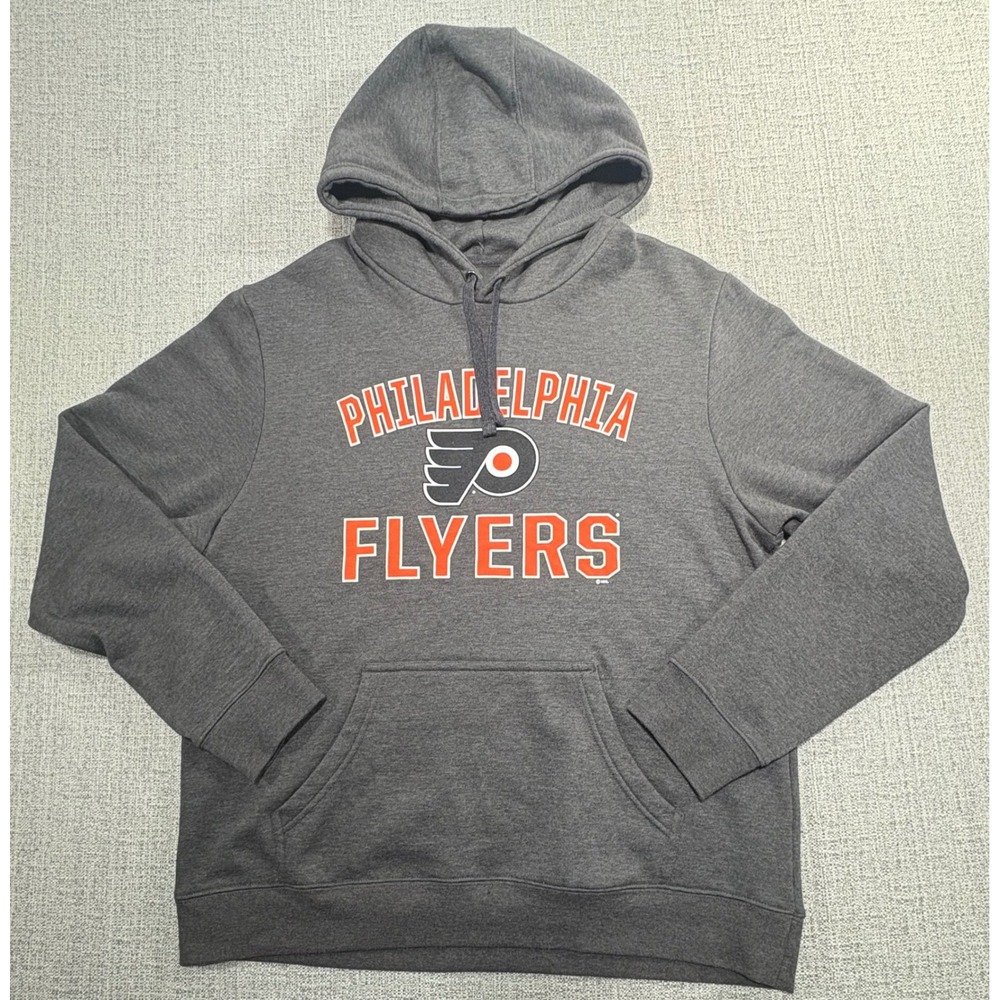 Fanatics Philadelphia Flyers NHL Hoodie Mens Large Gray Pullover Sweatshirt L